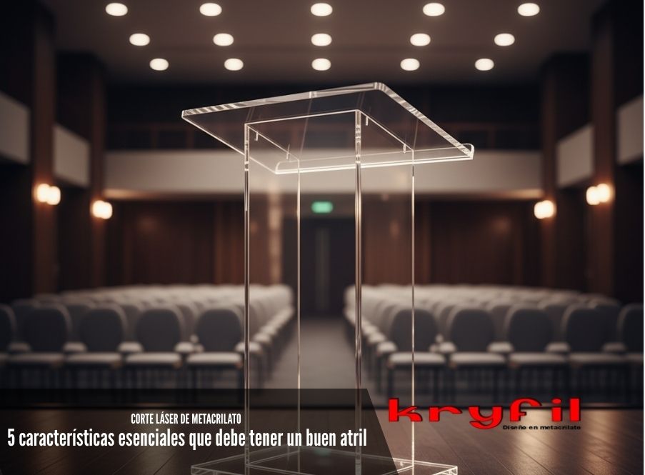 atril de metacrilato