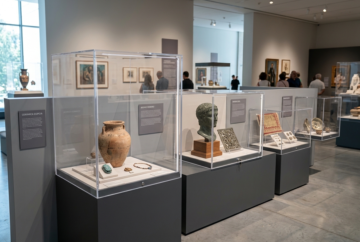 Expositores de metacrilato para museos