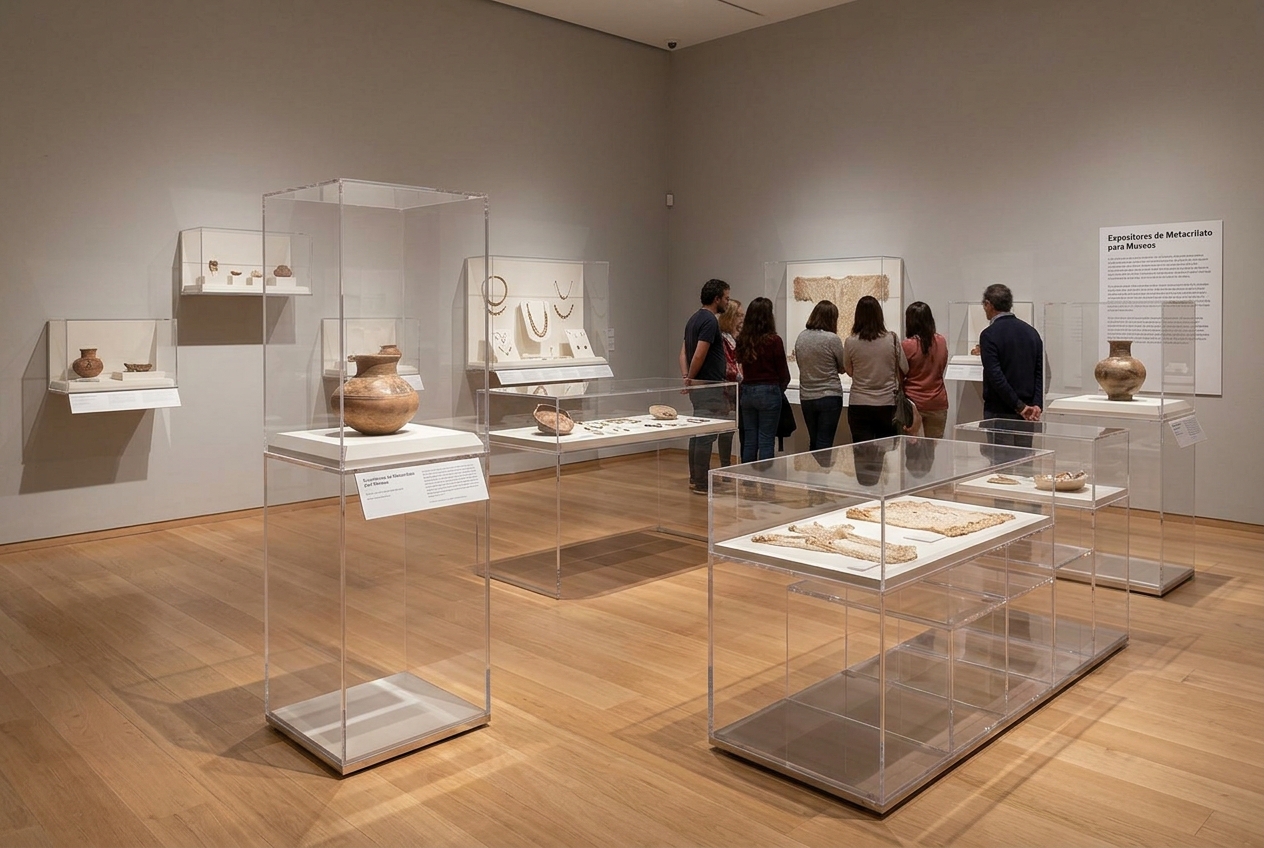 Expositores de metacrilato para museos